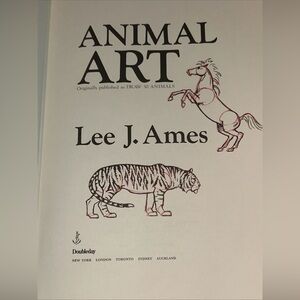 Animal Art Book Draw 50 Animals By Lee J Ames, Vintage Hardcover, 1974